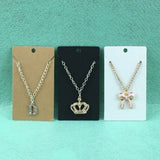 200PCS Jewelry Display Cards Blank Classic Vintage Paper Logo Accepted