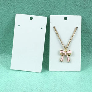 200PCS Jewelry Display Cards Blank Classic Vintage Paper Logo Accepted