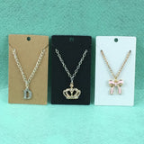 200PCS Jewelry Display Cards Blank Classic Vintage Paper Logo Accepted