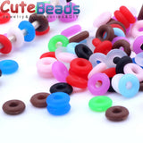 200PCS 6mm/7mm Rubber Stopper Rings Charms for Bracelet Making