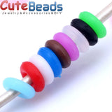 200PCS 6mm/7mm Rubber Stopper Rings Charms for Bracelet Making