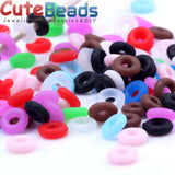 200PCS 6mm/7mm Rubber Stopper Rings Charms for Bracelet Making