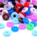 200PCS 6mm/7mm Rubber Stopper Rings Charms for Bracelet Making