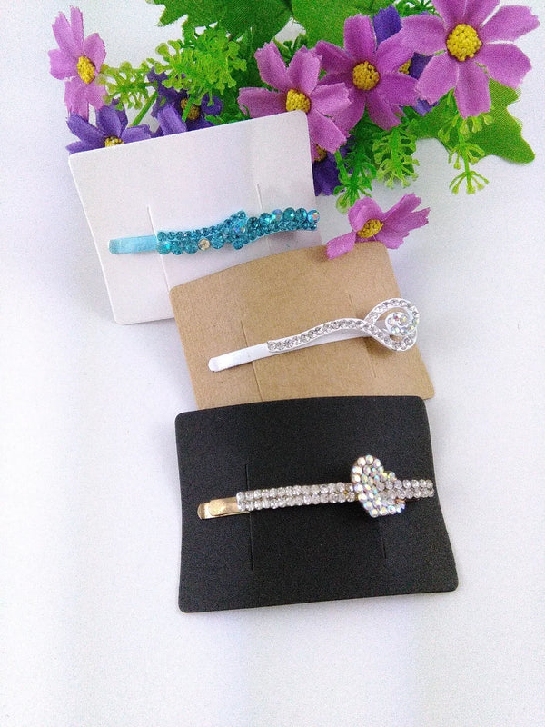 200PCS Hair Clip Cards 5*7cm Hairpin Accessory Display Packaging Blank Cards