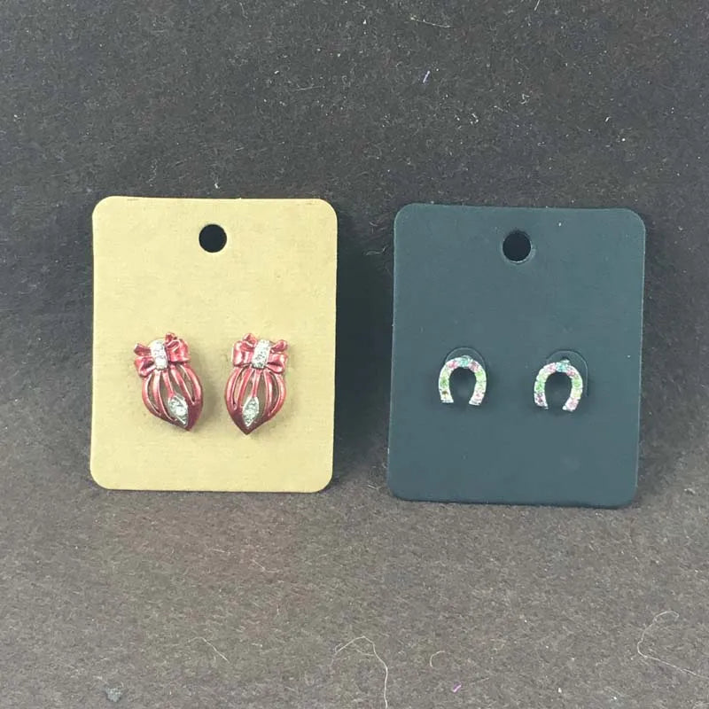 200PCS 6*5cm Jewelry Earring Cards with Logo Display