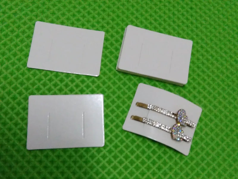 200PCS Jewelry Blank Cards Packaging Hair Clip Card Logo Accepted