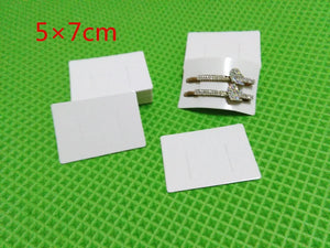200PCS Jewelry Blank Cards Packaging Hair Clip Card Logo Accepted