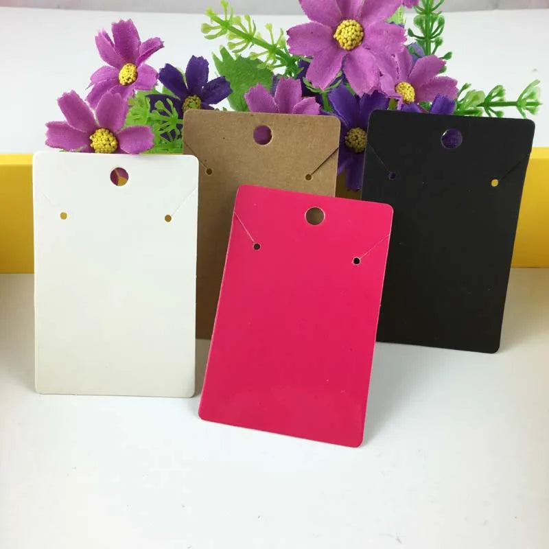 200PCS Blank Jewelry Display Cards Vintage Classic Card Logo Accepted