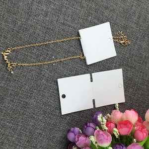 200PCS Retro Necklace Display Cards Blank Cardboard Pendent Card