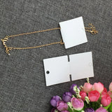200PCS Retro Necklace Display Cards Blank Cardboard Pendent Card