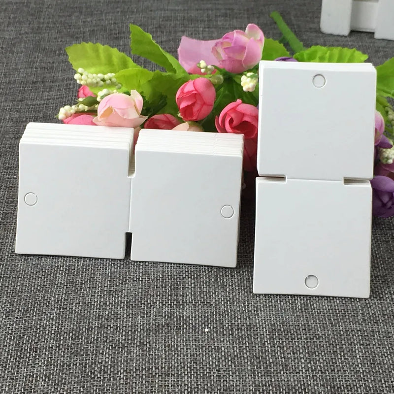 200PCS Retro Necklace Display Cards Blank Cardboard Pendent Card