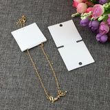 200PCS Retro Necklace Display Cards Blank Cardboard Pendent Card