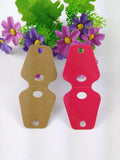 200PCS Necklace Cards 9x4cm Hot Pink/Brown Blank Jewelry Cards