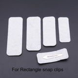 200PCS Snap Clips Spacers Rectangle Felt Pads for DIY Hair Accessories