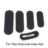 200PCS Snap Clips Spacers Rectangle Felt Pads for DIY Hair Accessories