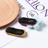 200PCS Snap Clips Spacers Rectangle Felt Pads for DIY Hair Accessories