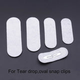 200PCS Snap Clips Spacers Rectangle Felt Pads for DIY Hair Accessories