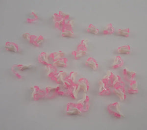 200PCS Pink Kids Plastic Earrings DIY Jewelry Material
