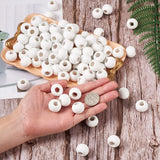 200Pc 20mm Wooden Beads Spacer Round Balls for Macrame DIY Craft Jewelry Making