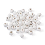 200Pc 20mm Wooden Beads Spacer Round Balls for Macrame DIY Craft Jewelry Making