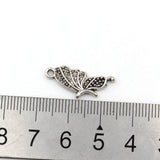 200Pc Ancient Silvs 9.5x22mm Butterfly Beads For Jewelry Making
