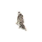 200Pc Ancient Silvs 9.5x22mm Butterfly Beads For Jewelry Making