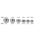 200Pcs Stainless Steel Ball Stopper Crimp End Beads Spacer Beads for DIY Jewelry