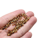 200Pcs Stainless Steel Ball Stopper Crimp End Beads Spacer Beads for DIY Jewelry