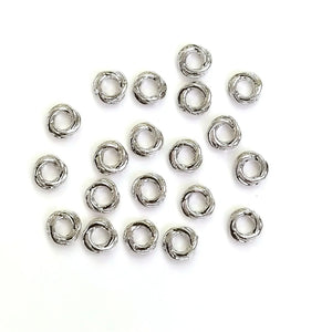 200Pcs 14K Plated Twist Ring Spacer Gasket Beads DIY Accessories