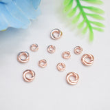 200Pcs 14K Plated Twist Ring Spacer Gasket Beads DIY Accessories