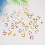 200Pcs 14K Plated Twist Ring Spacer Gasket Beads DIY Accessories