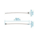200Pcs 18-35mm Stainless Steel Ball Head Pins for Jewelry Making