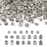 200Pcs Tibetan Style Large Hole Beads for DIY Bracelet Necklace Craft