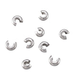 200Pcs 304 Stainless Steel Crimp Beads Covers Spacer Beads 4.5mm