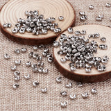 200Pcs 304 Stainless Steel Crimp Beads Covers Spacer Beads 4.5mm