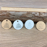 200Pcs Mini Circular Sling Card Wedding Decoration Label Cards