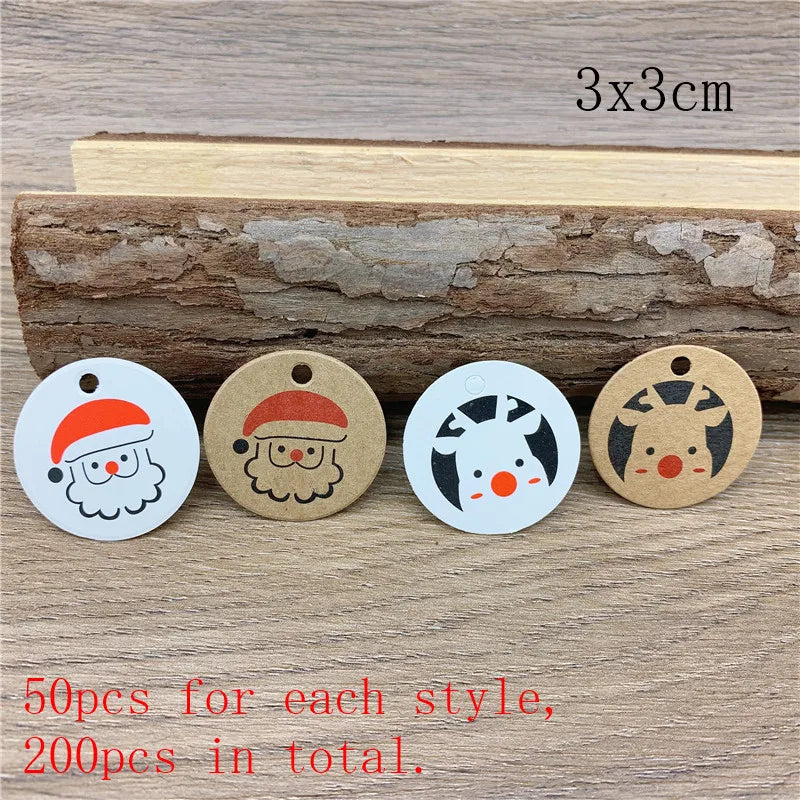 200Pcs Mini Circular Sling Card Wedding Decoration Label Cards