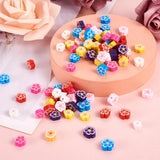 200Pcs Flower Polymer Clay Beads for Jewelry Making DIY Bracelet Necklace