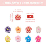 200Pcs Flower Polymer Clay Beads for Jewelry Making DIY Bracelet Necklace