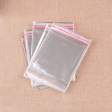 200Pcs 9x13cm Clear Self-Adhesive Plastic Bags for Jewelry