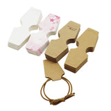 200Pcs Brown Paper Jewelry Holder Necklace Cards DIY Accessories