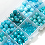 200Pcs/Box 8MM Sea Stone Glass Beads for DIY Jewelry Making