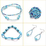 200Pcs/Box 8MM Sea Stone Glass Beads for DIY Jewelry Making