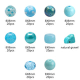 200Pcs/Box 8MM Sea Stone Glass Beads for DIY Jewelry Making