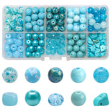 200Pcs/Box 8MM Sea Stone Glass Beads for DIY Jewelry Making