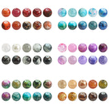 200Pcs 8MM Mixed Colorful Glass Beads for Jewelry Making DIY Charms