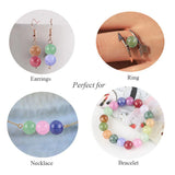 200Pcs 8MM Mixed Colorful Glass Beads for Jewelry Making DIY Charms