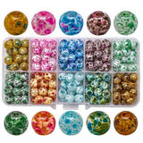 200Pcs 8MM Mixed Colorful Glass Beads for Jewelry Making DIY Charms