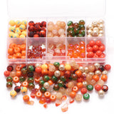 200Pcs/Box 8MM Colorful Bracelets Stone Beading Glass Crack Round Beads Gravel