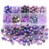 200Pcs/Box 8MM Colorful Bracelets Stone Beading Glass Crack Round Beads Gravel